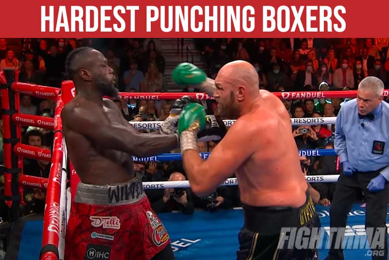 Hardest punchers in boxing with Tyson Fury punching Deontay Wilder